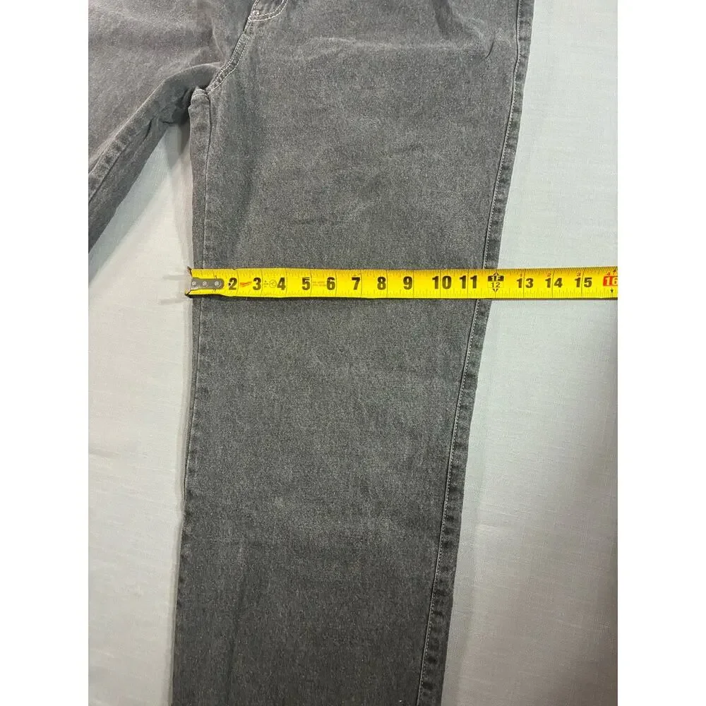 Duke Haband Baggy Fit Jeans Men's 36x28 (40s) Gray Wide Leg Y2K Elastic Waist